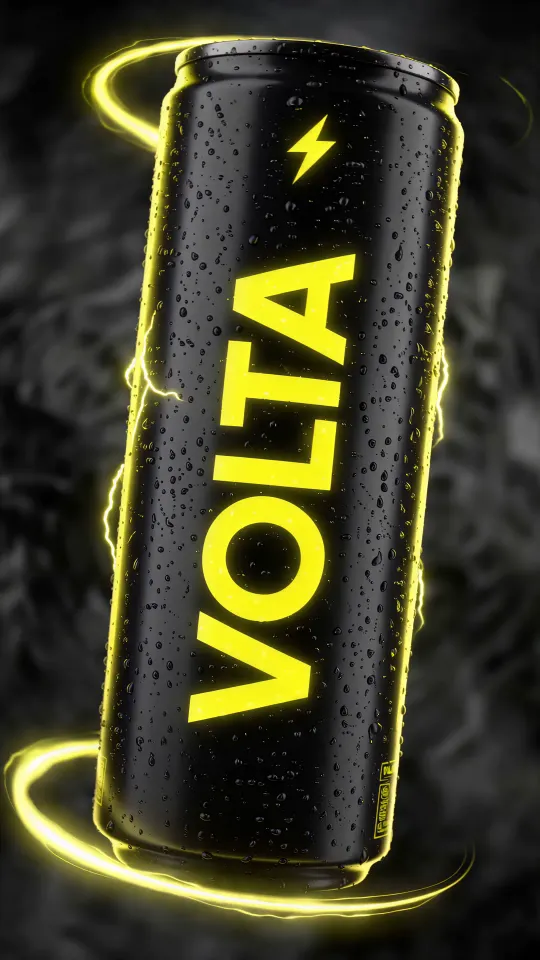 Lattina VOLTA, energy drink agli agrumi zero zuccheri, con effetto fulmine